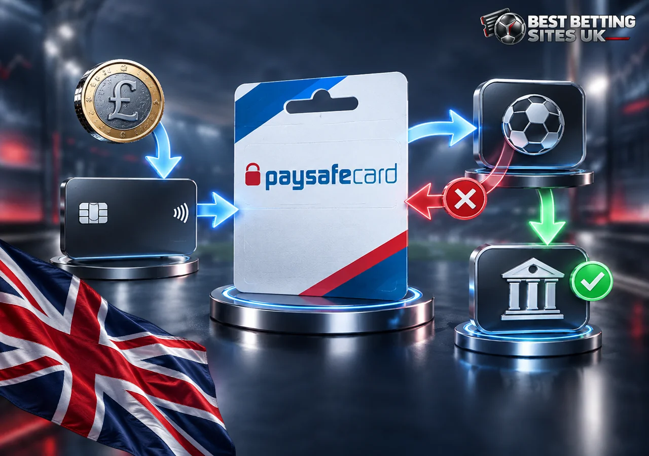Paysafecard deposits with prepaid voucher use and separate verified withdrawal methods